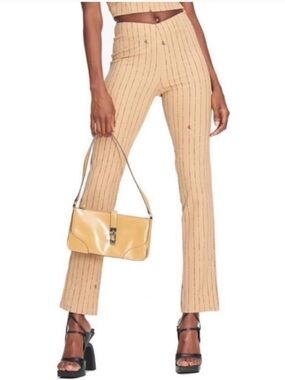 I.AM.GIA. Dominique tan pinstripe trousers